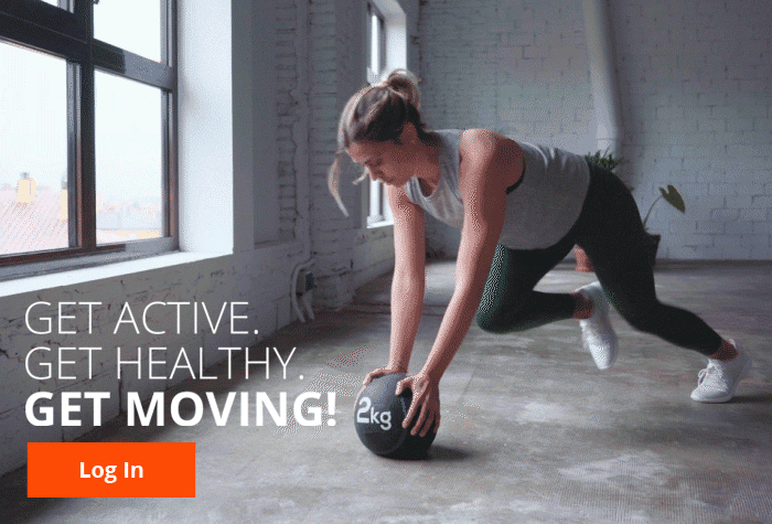 A woman working out
